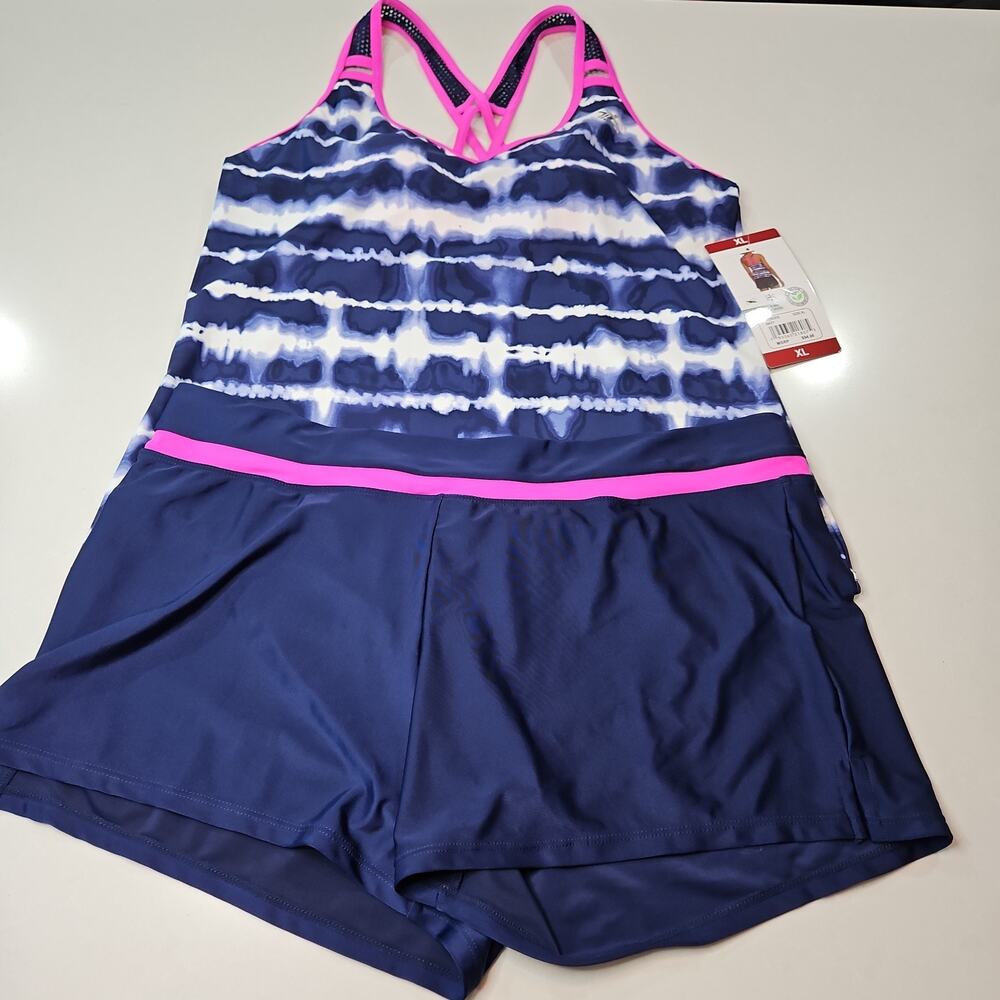 NWT ZeroXposur Womens 2 Piece Swim Suit Tankini Size XL